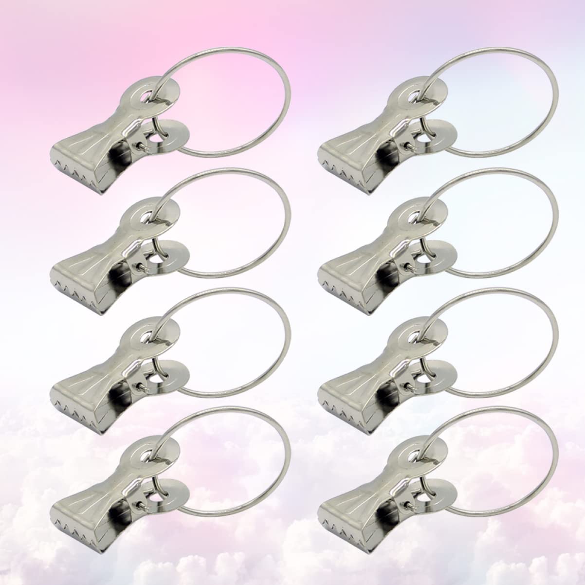MAGICLULU 3 Sätze Gardinenclip Gardinenringe Mit Haken Clips Rostfreie Gardinenstange Vorhänge Vorhanghalter Gardinenring Mit Clip Vorhangverschluss Eisen Silver 20 Stück * 3