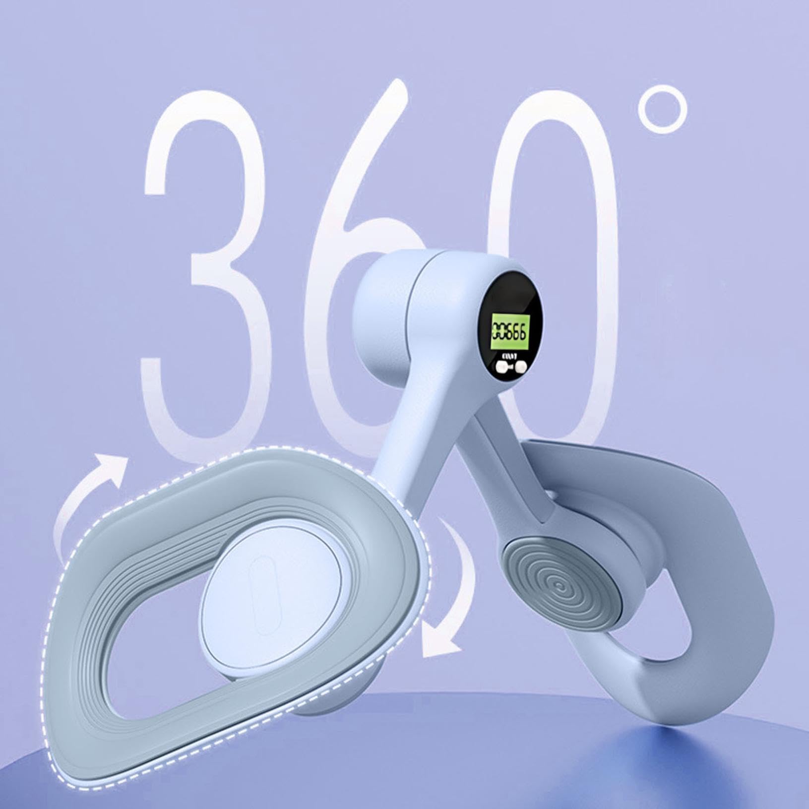 Trener ud, trener mięśni dna miednicy z licznikiem, regulowany 360° wewnętrzny przyrząd do ćwiczeń ud ze sprężyną oporową do domowej siłowni, przenośny sprzęt treningowy do bioder, nóg i ramion