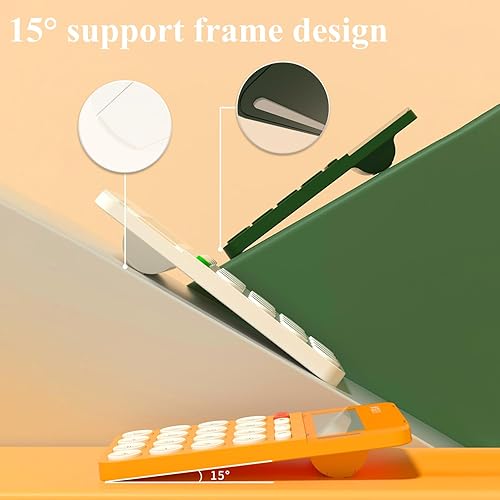 Miniatura 7 de M&G Calculadora mini calculadora de escritorio de bolsillo, pantalla LCD grande de 12 dígitos, para oficina de negocios, escuela en casa, batería