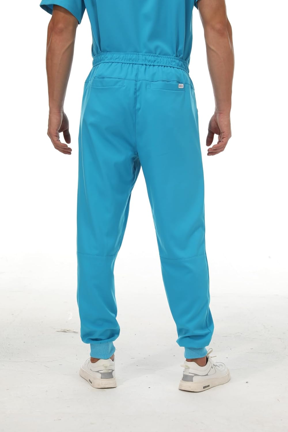Premium Men's Drawstring Elastic Waist Jogger Scrub Pants - Image 3