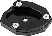 Vista 9 de Aramox Motocicleta Kickstand Pad Kick Stand Extension Pad Aleación de aluminio Fit para Z650 Z900 KSP106 Set (negro)