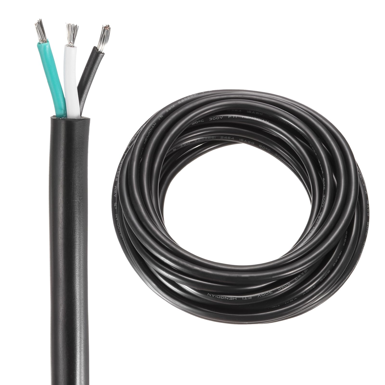 DMiotech 16AWG 16/3 3 Core CNC Wire (30 FT) UL2464 Tinned Copper Core 16 Gauge Cable Speaker Wire Electrical Wire Extension Cord for CNC Router Machine,Electrical Appliance