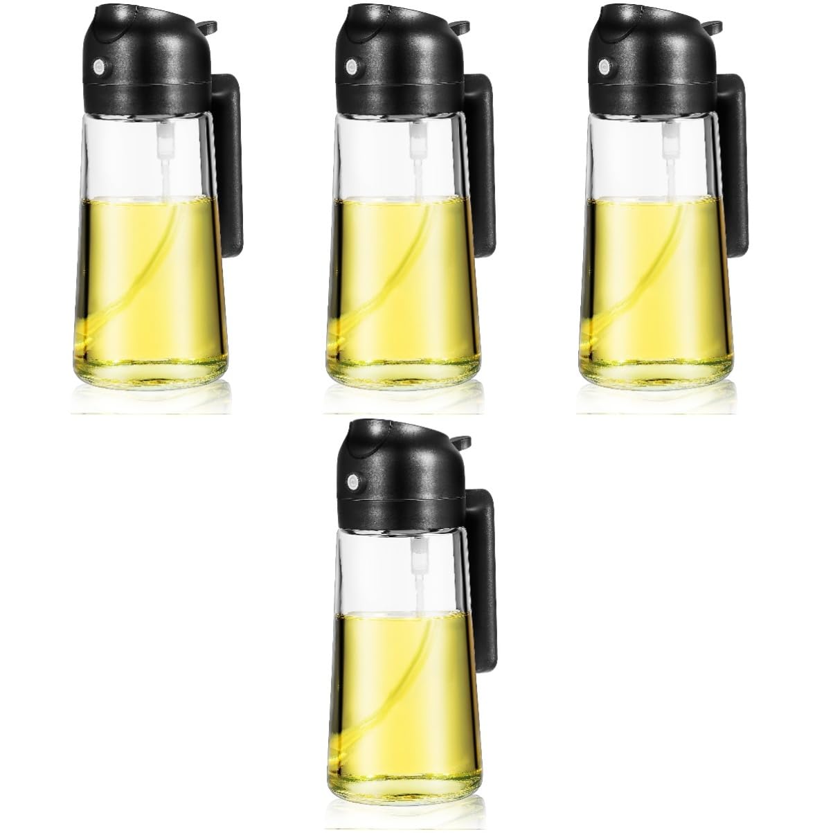 Spray huile olive pour barbecue et salade : le lot de 4 bouteilles en verre MAGICLULU