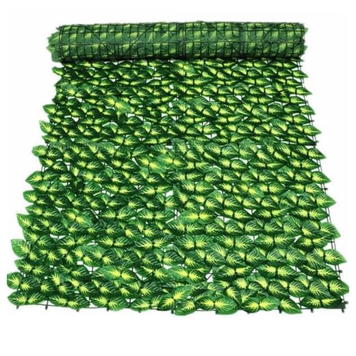 Balcony Privacy Screen Leaves Fake Ivy Fence,Artificial Hedge Fence Roll, Green Wall Decor Faux Ivy Vine Leaf for Outdoor Garden Patio Deck (39.4" x 118")