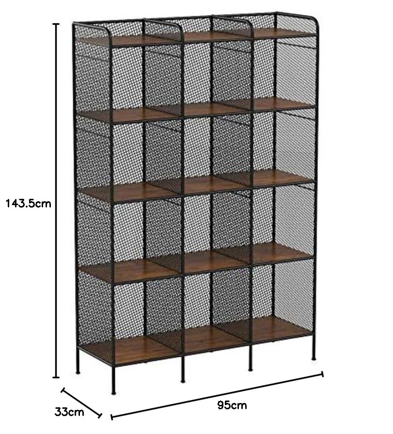 アイアン オープンシェルフ 95x33x143.5cm ビンテージ加工 Amazon｜モリヨシ オープンシェルフ ブラック 95x33x143.5cm
