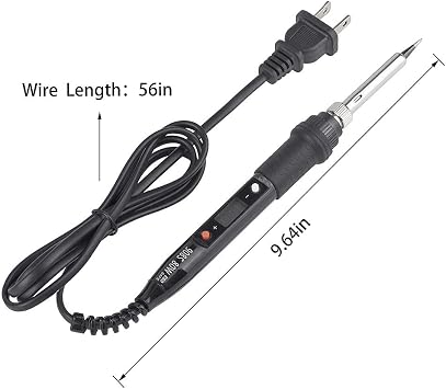 Breliter Soldering Iron 80W - Adjustable Temperature Electric Solder Gun Welding Kit with LCD Digital Display, Black