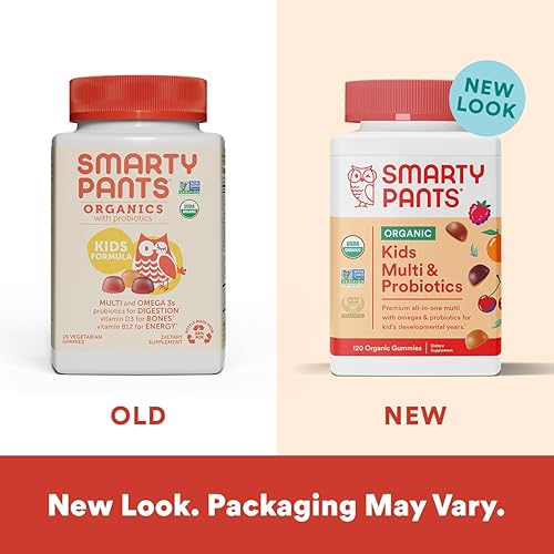 Miniatura 6 de SmartyPants Gomitas multivitamínicas para niños pequeños aceite de pescado Omega 3 (EPADHA), vitamina D3, C, vitamina B12, B6 y gomitas