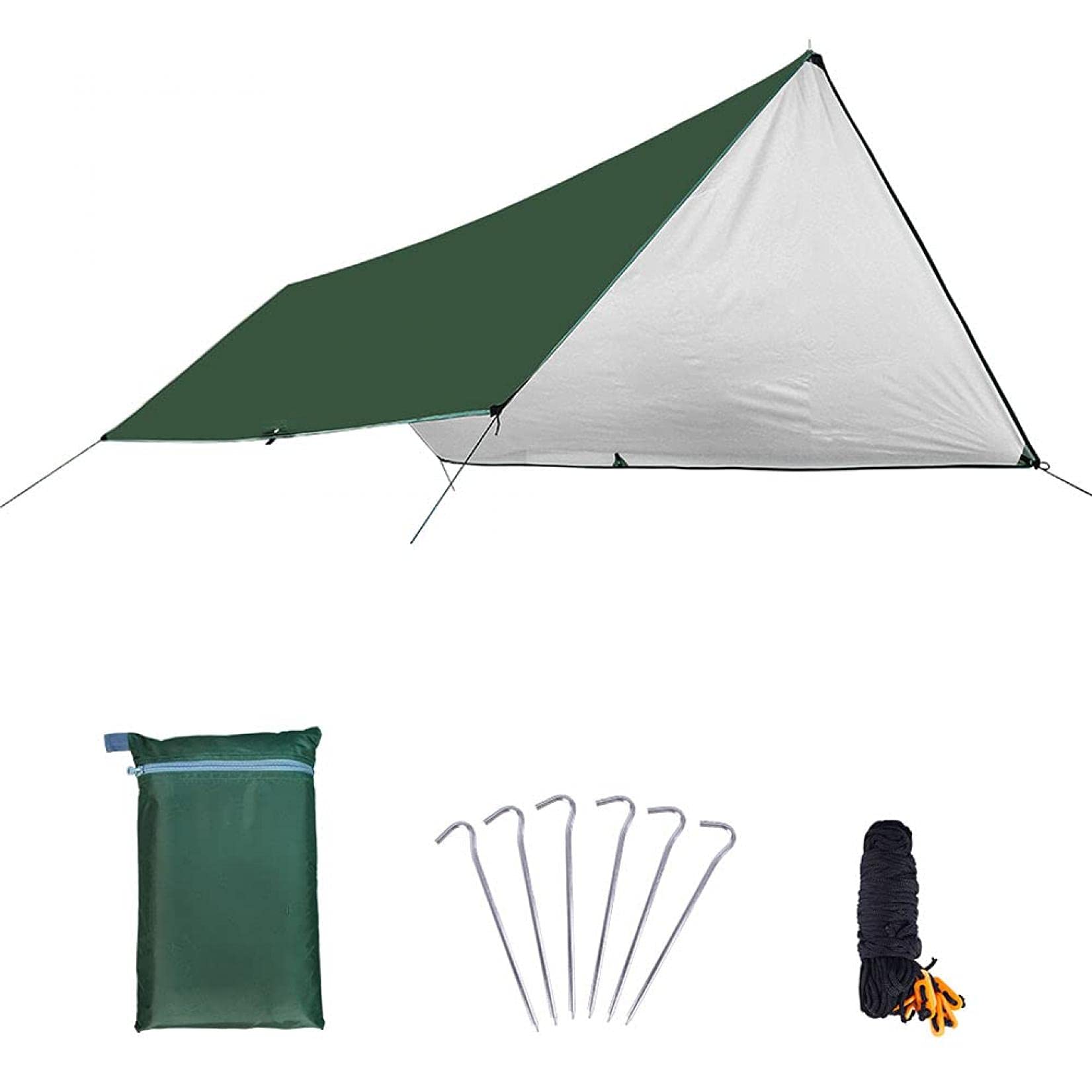 Abri Imperméable De Tente De Camping pour des Activités De Plein Air comme La Pêche d'alpinisme, Auvent De Voiture De Polyvalence Anti-UV De Tissu De Ripstop, 3x6m