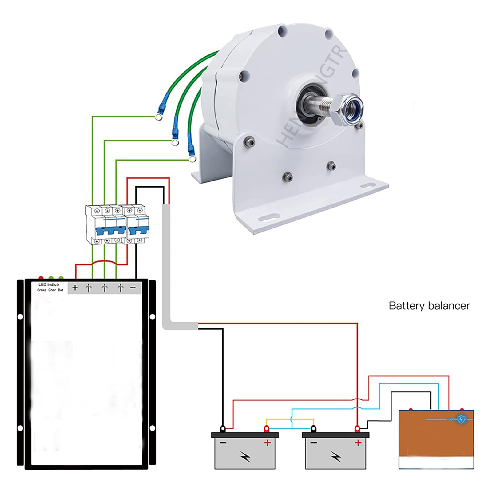 500Rpm Low RPM Permanentmagnet Generator,10000W 12V 24V 48V 220V DIY 3 Phase AC Alternators Geeignet für Hydraulik Maschinen Stromerzeugung Systeme