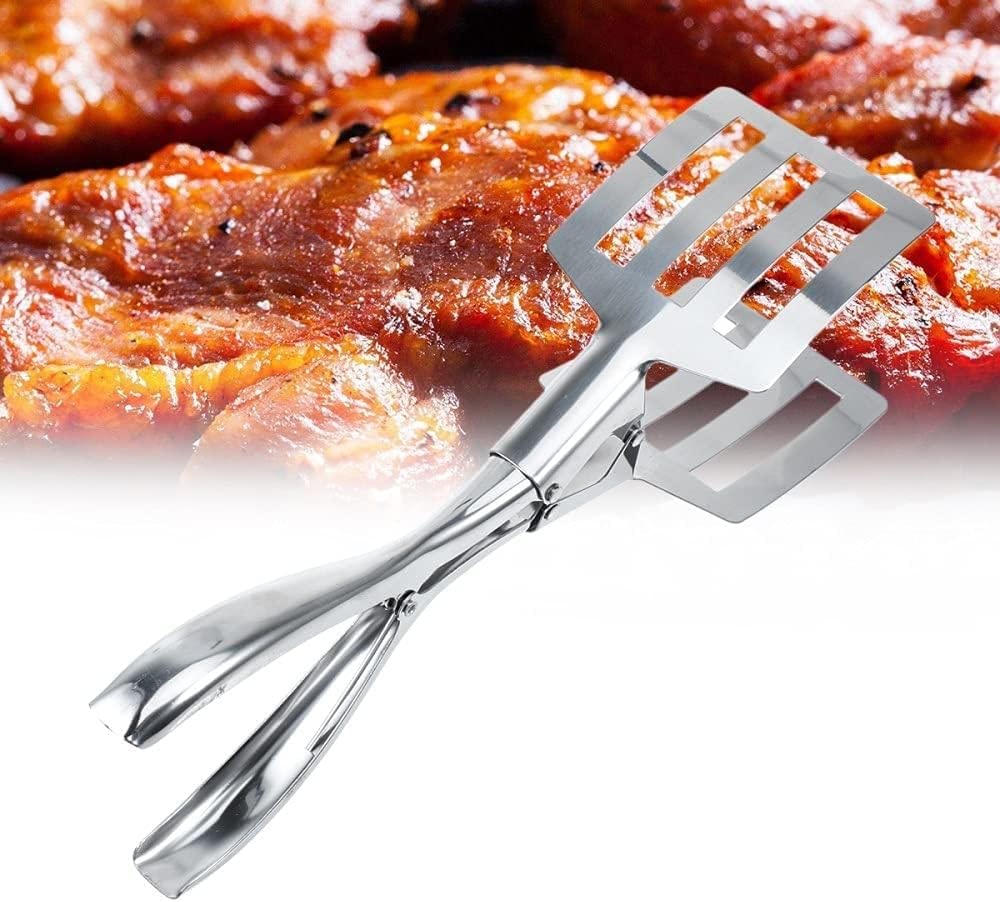 Pinzas de cocina, Pinzas grandes de acero inoxidable for cocinar, 1 pieza, multifunción, for pan, for servir comida en la cocina, for barbacoa