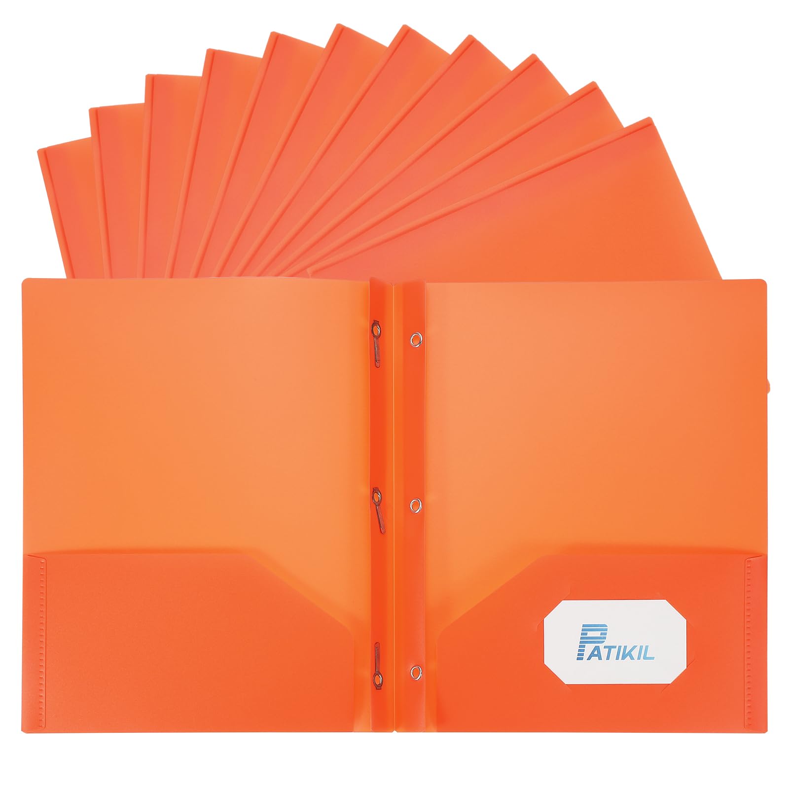 PATIKIL Pocket Folders with Prongs