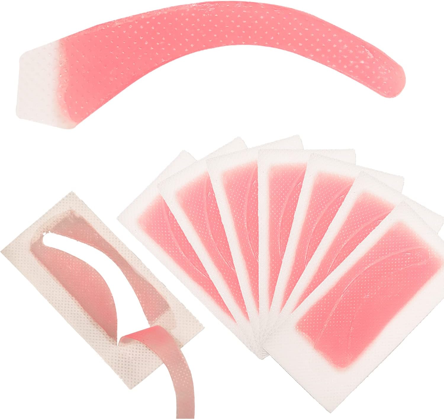 UNVOJL 12 Sheets Eyebrows Wax Strips Double Sided Facial Hair Removal