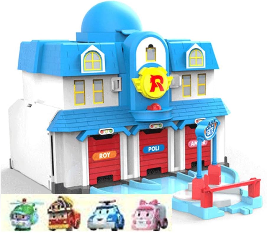 Amazon Robocar Poli ギフト包装 ロボカーポリー 開か救助本部 プレーセット Open Rescue Headquarters Play Set ロボカーポリーダイキャストカーの4点セット 3歳以上 並行輸入品 ロボット 子ども向けフィギュア おもちゃ