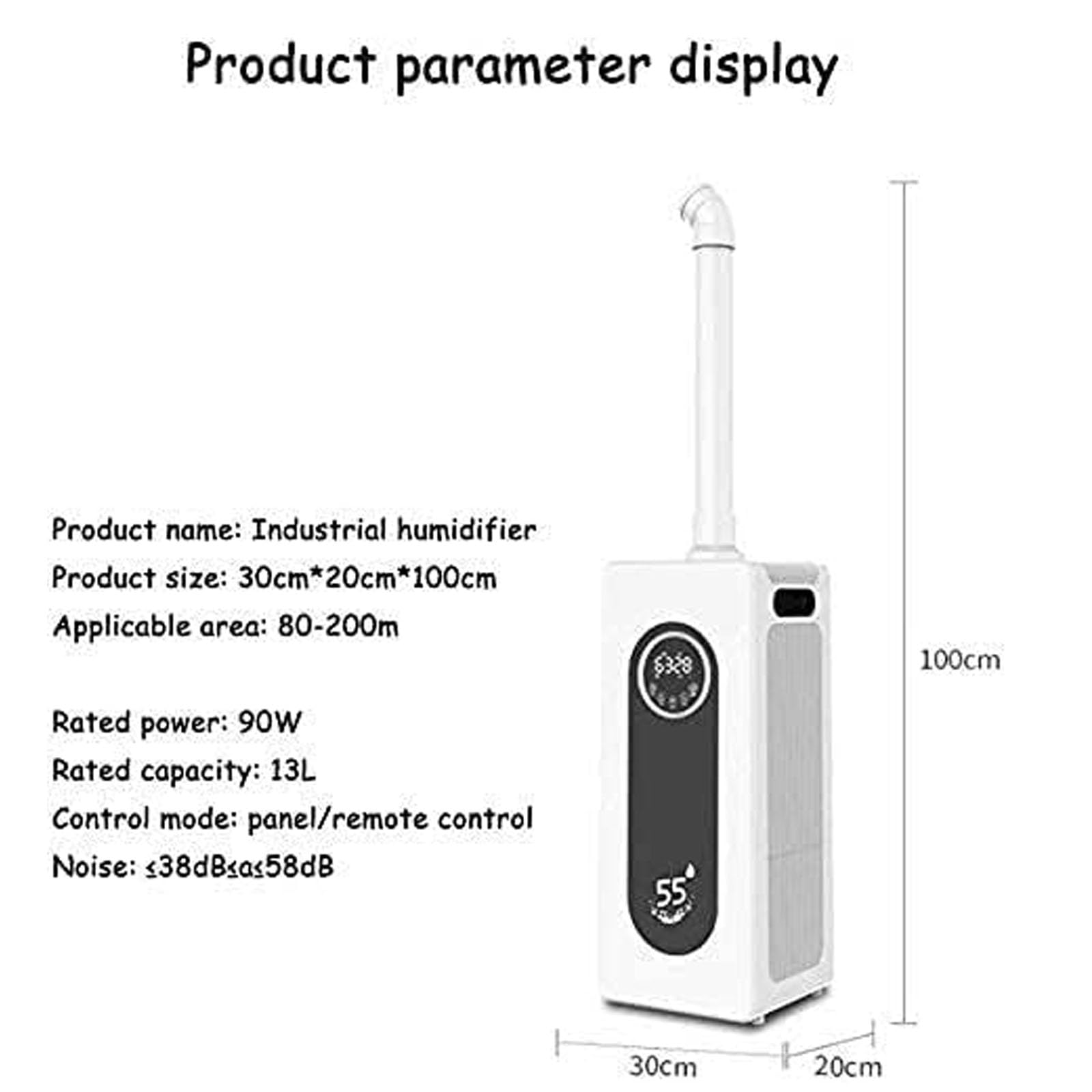 Umidificatore a Nebbia Fredda, Serbatoio da 15 Litri/4 galloni con riempimento dall'alto, umidificatore diffusore per Camera da Letto