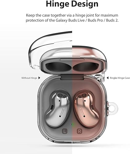 Miniatura 7 de Ringke Funda delgada compatible con Galaxy Z Flip 3 transparente + funda de bisagra compatible con Galaxy Buds 2ProLive transparente