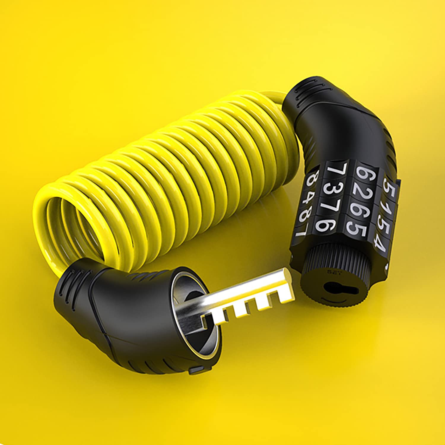 Lucchetti Combinazione Per Casco Moto - 2 Pezzi Con Cavo Retrattile 70cm, Password 3 Cifre