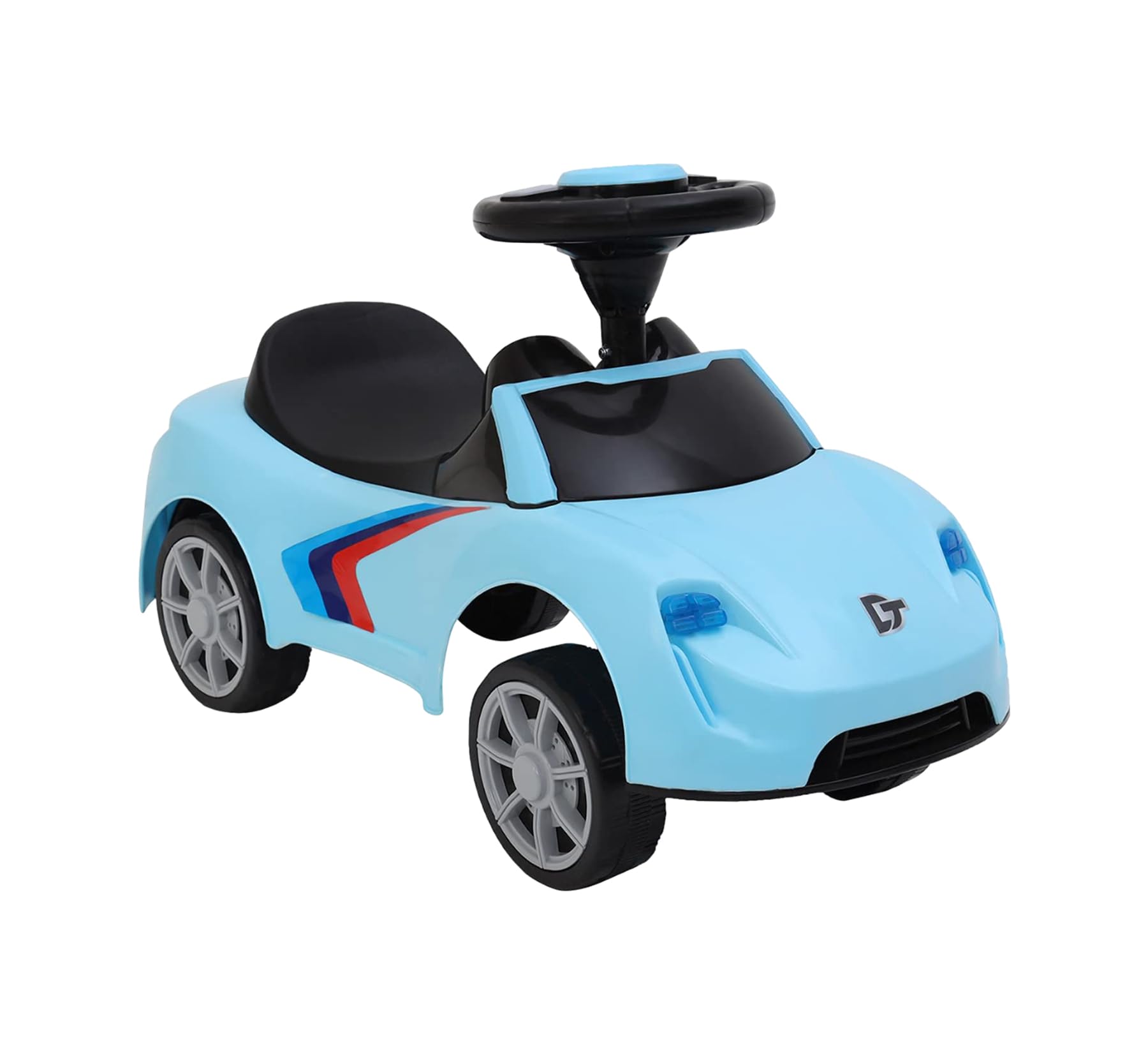 Babykicks Ride On Car for Kids with Parental Push Handle, Back Rest, Front LED Lights, Music & Foot Rest Ride On Cars for Kids 1-5 Years Suitable for Boys & Girls (Blue) (B0CYLVFN7Q) Amazon Price History, Amazon Price Tracker