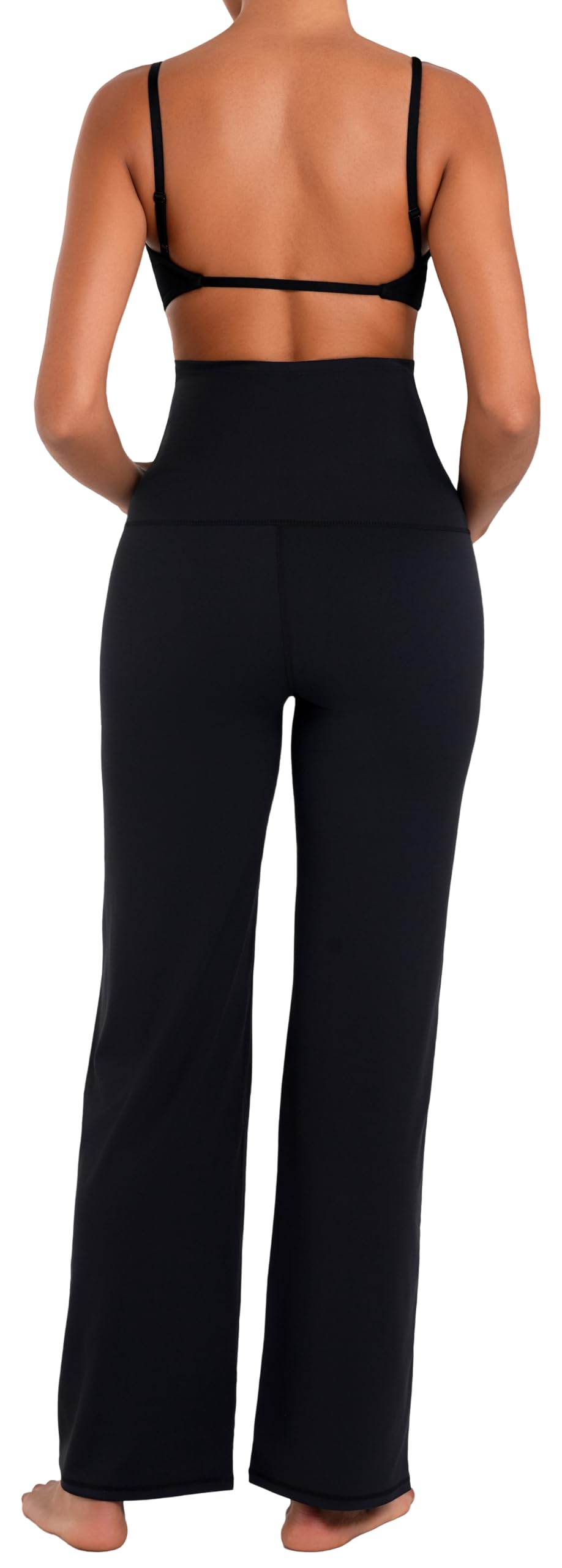 Sunzfly Umstandshose mit weitem Bein über dem Bauch, fließende Schwangerschaft, Lounge, Yogahose mit optionalen Taschen, dehnbar und stützend