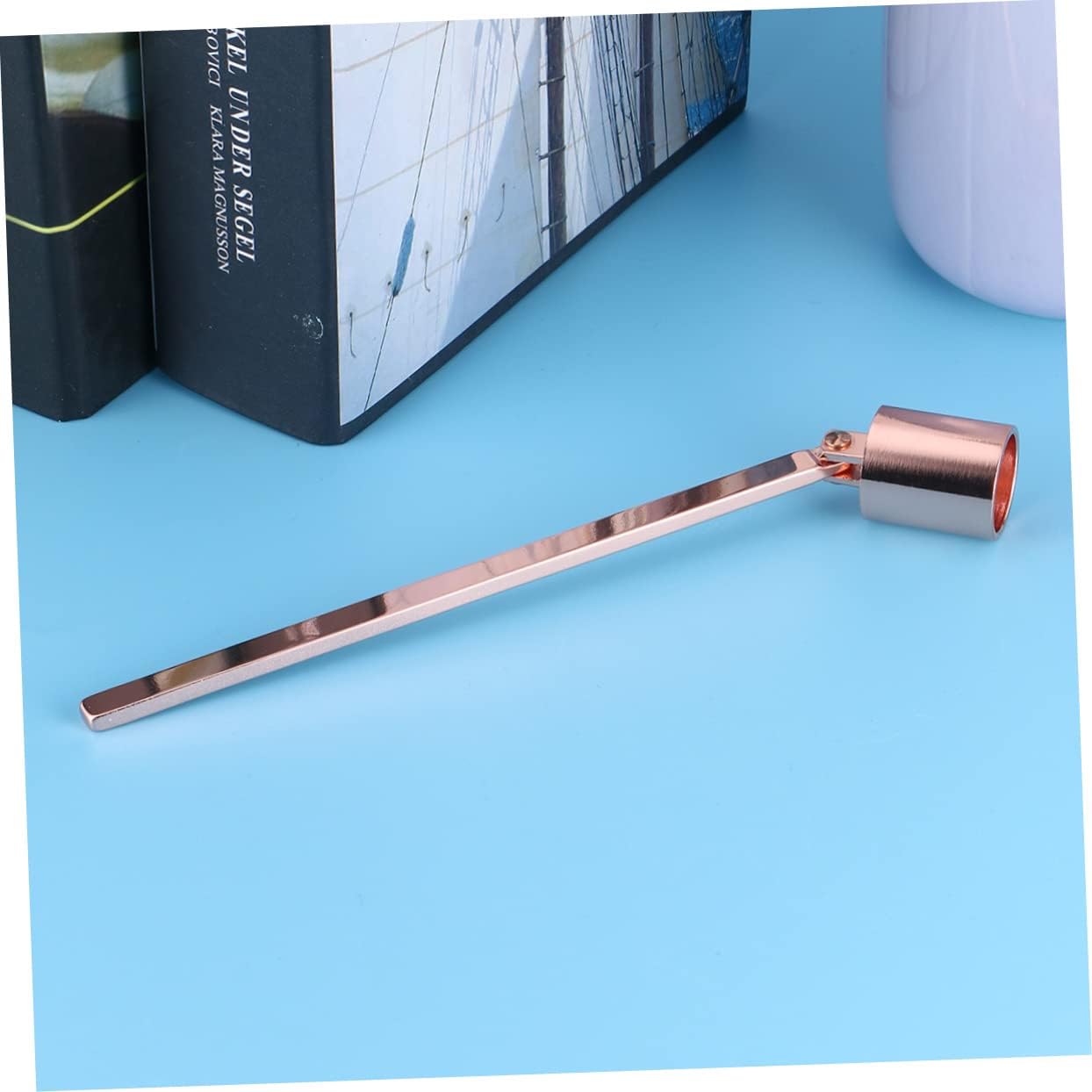 Cabilock 3pcs Candle Extinguisher Snuffer Tool Rose Gold Stainless Steel Wick Trimmer Candle Accessory for Safely Putting Out Flame and Cutting Wicks Tea Light Jar