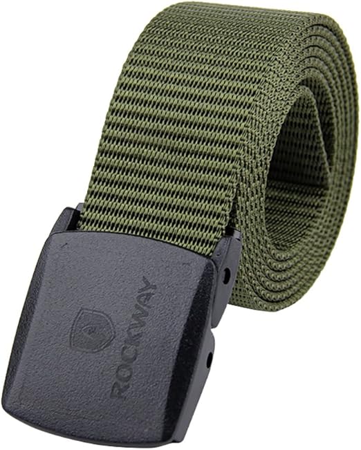 ROCKWAY Unisex Breathable Nylon bing Belt with Lightweight Plastic