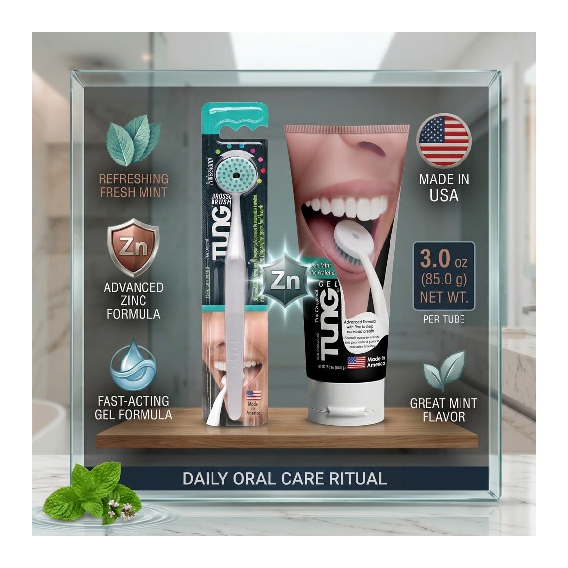 Tung Brush and Gel Tongue Cleaner Starter Pack