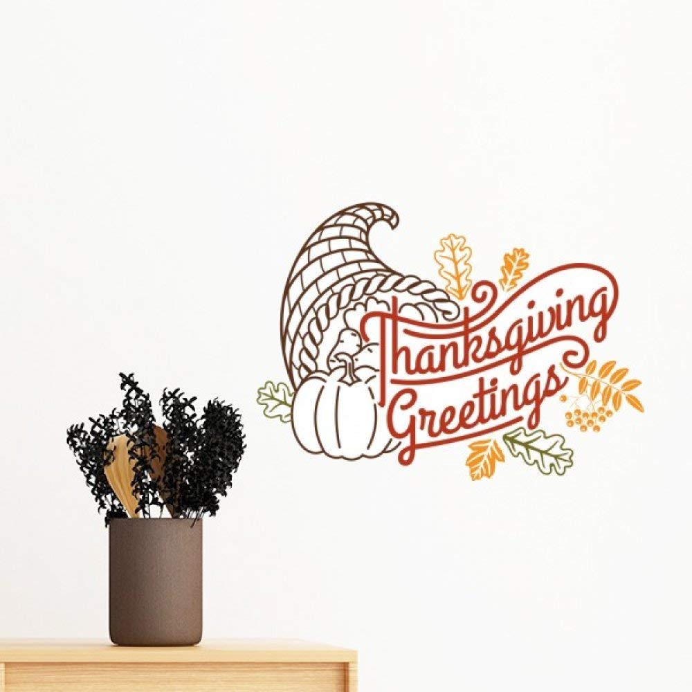 Autocollant mural Thanksgiving amovible sticker deco chambre 35cm