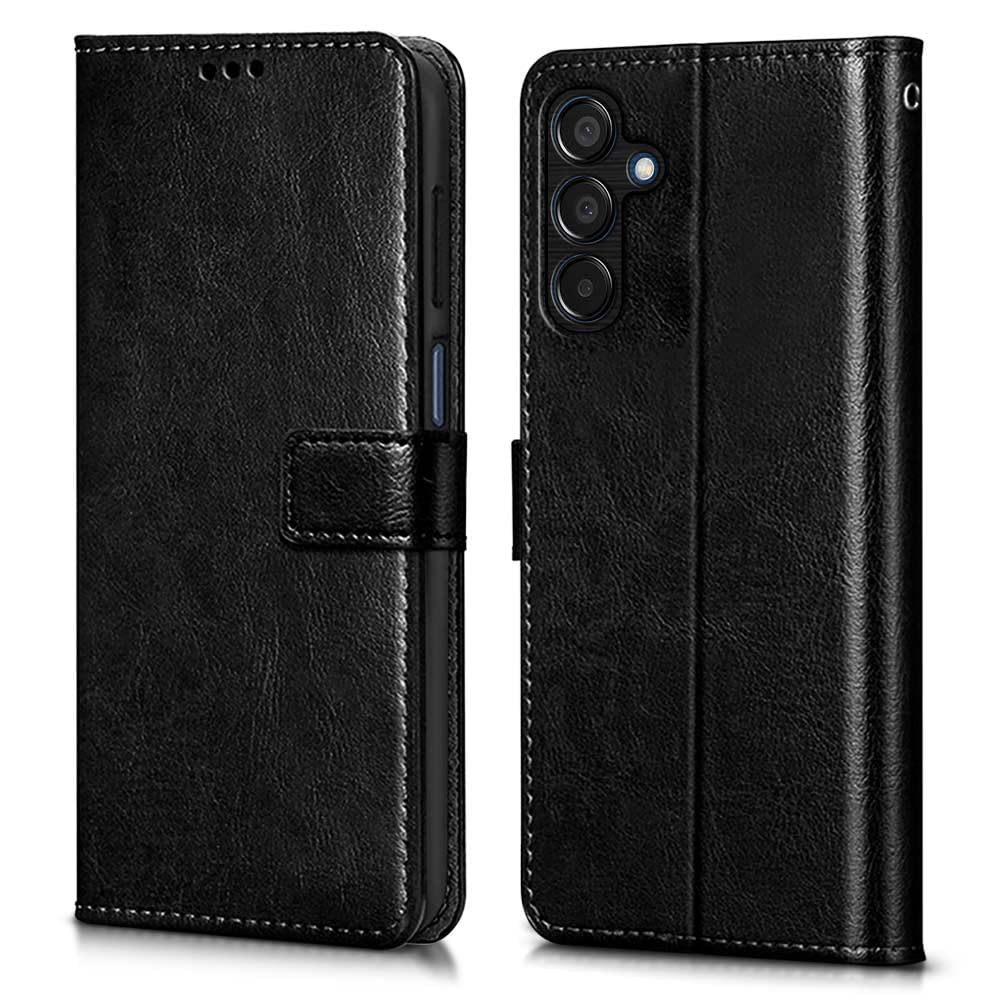 WOW IMAGINE Shock Proof Flip Cover Back Case Cover for Samsung Galaxy M35 5G (Flexible | Leather Finish | Card Pockets Wallet & Stand | Black) (B0D9KKMLZY) Amazon Price History, Amazon Price Tracker