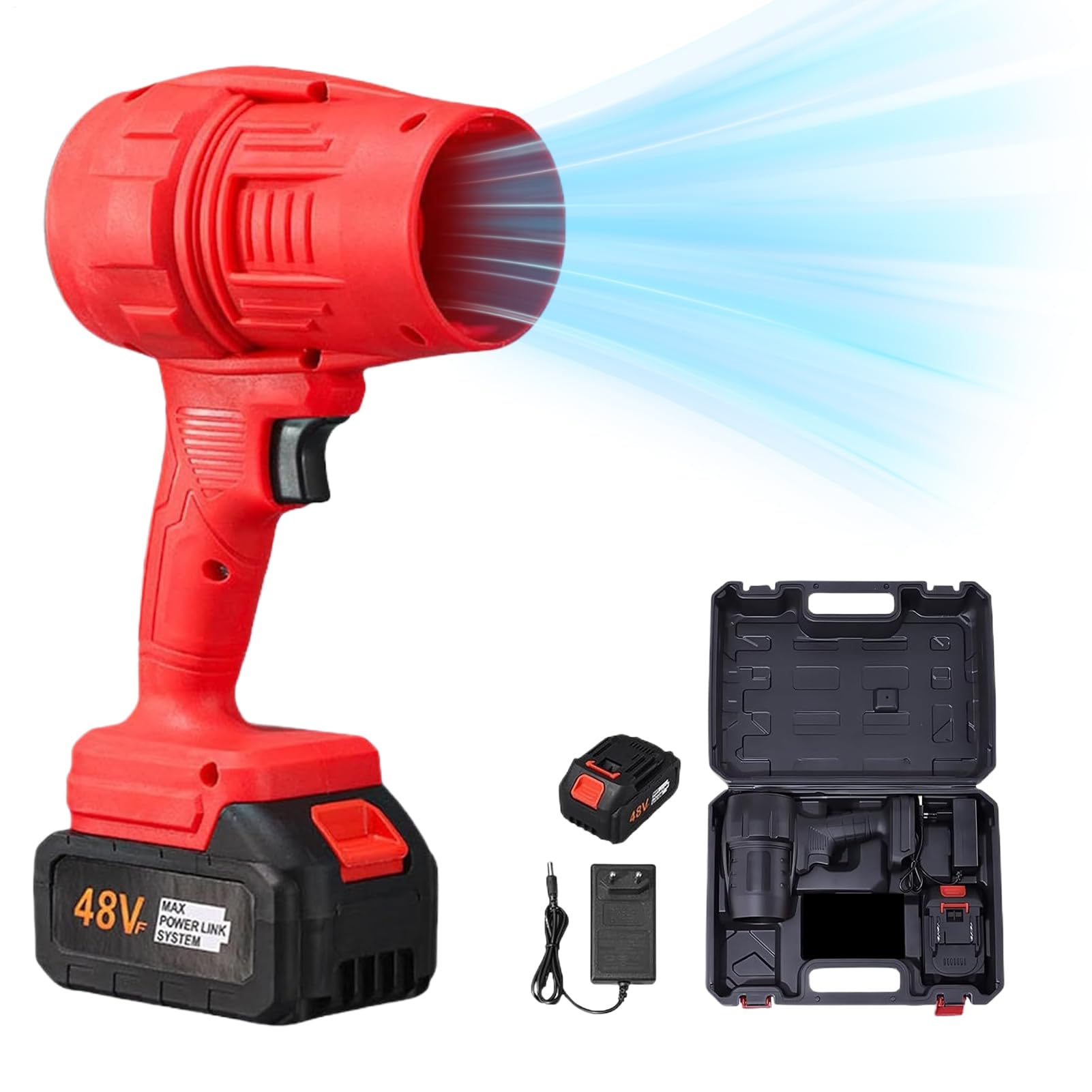 Soffiatore per Foglie a Batteria Utensile a batteria per soffiare polvere | Soffiatore elettrico per la pulizia di giardino, patio, , marciapiede, cura del prato e neve