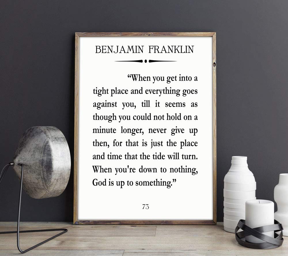 Poster Inspirant Entrepreneur Benjamin Franklin Déco Murale 50x70