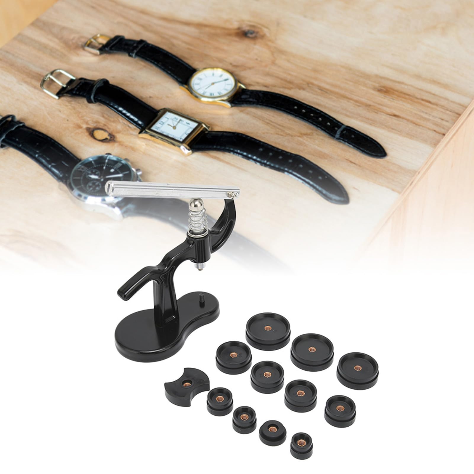 Watch Press Tool Set, Back Case Closer, Watch Repair Kit Professional With Everything, Watch Press Set Back Case Closer 14Pcs Watch Case Closer Watch Back Closer For Various Watch