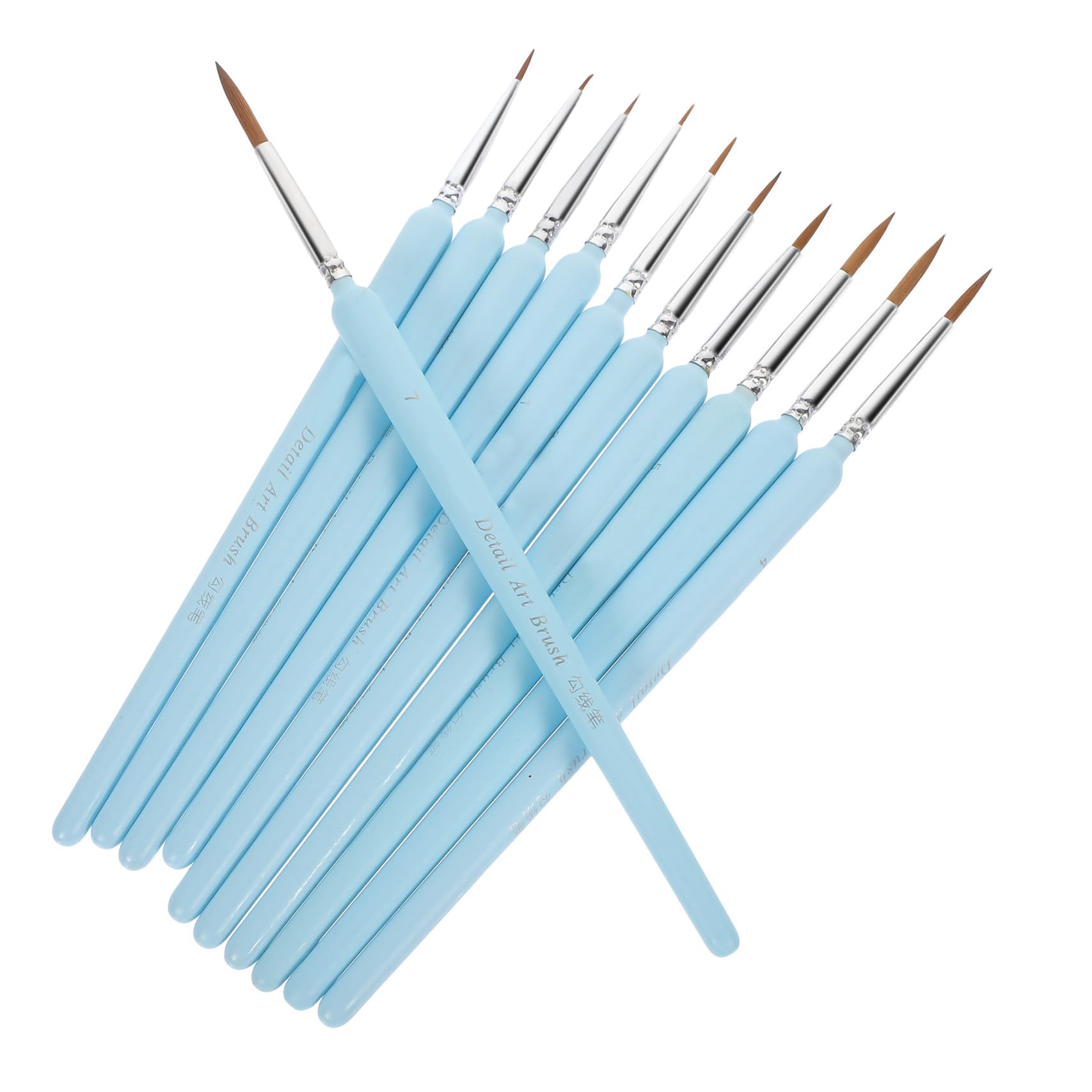 NUOBESTY Ensemble De 55 Pinceaux Miniatures pour Peinture De Détail pour Gouache Aquarelle Acrylique Huile Pointes Assorties