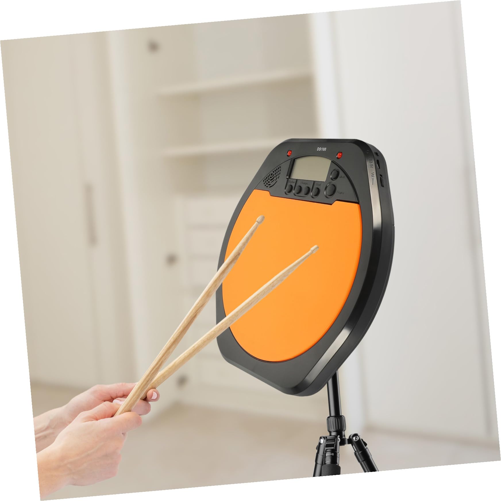 LIOOBO Metrónomo de Conteo Digital Pantalla LCD y Diseño Antideslizante para Baterista Electrónico en Práctica de Entrenamiento Musical Portátil