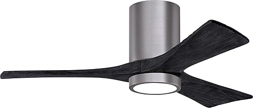 Miniatura 16 de Matthews IR3HLK-BRBR-BK-42 Irene - Ventilador de techo de montaje empotrado para interiores y exteriores de 42 pulgadas con luz LED y control remoto