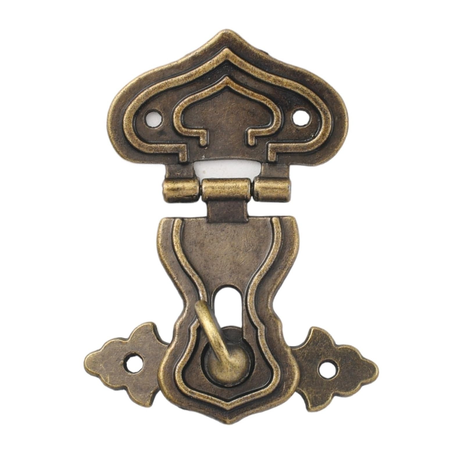 Zyagh One Color 10Pcs Antique-Style Snap Fastener Alloy Gourd Retro Wooden Box Hidden Compartment Hinge Buckle Bag Lock(Bronze)