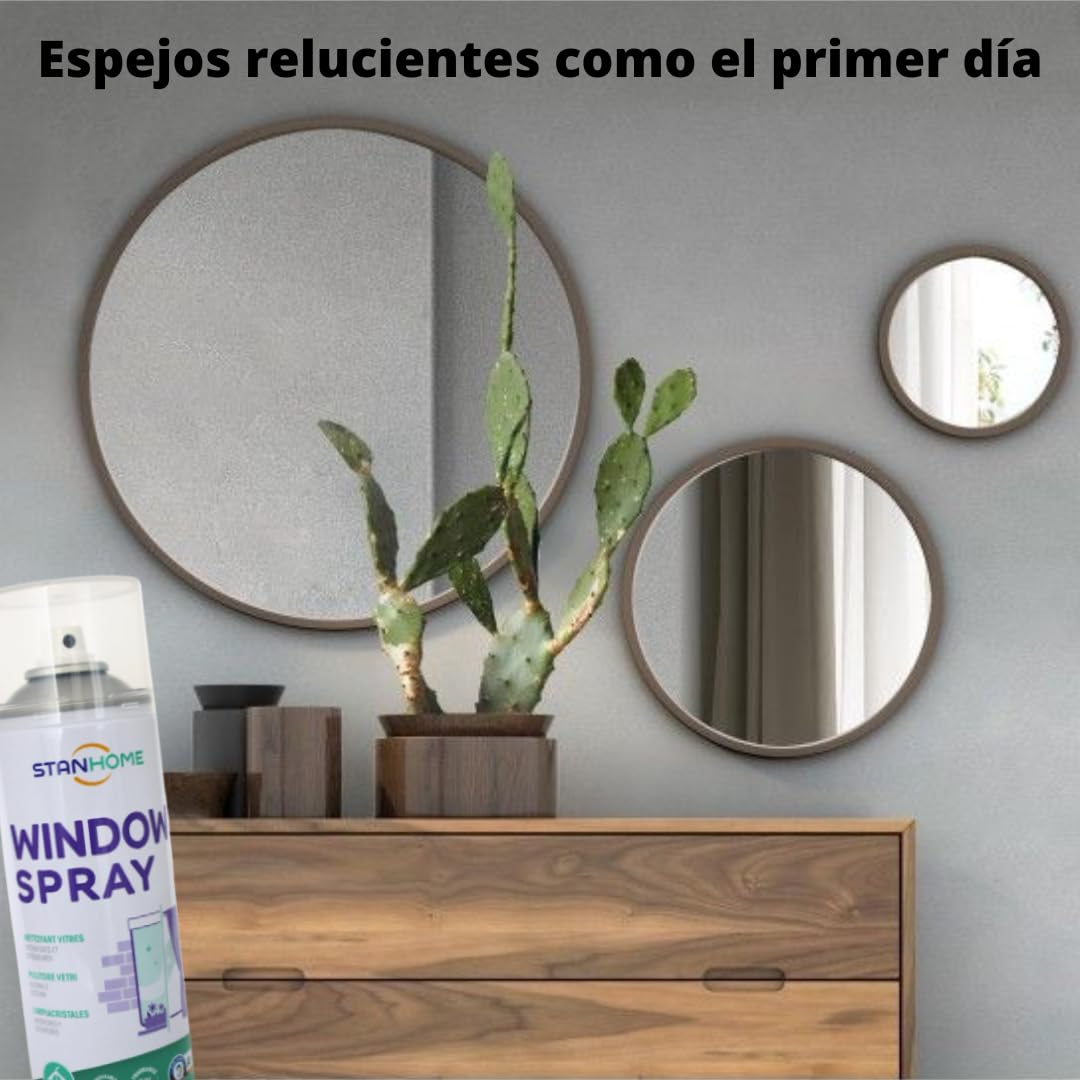 Stanhome limpiacristales Windows Spray - Multiusos para Ventanas, Espejos, Mamparas, Vidrio, Lunas - Elimina grasa y suciedad sin dejar marcas - Nuevo Formato, Fórmula Mejorada (400ml) (6)