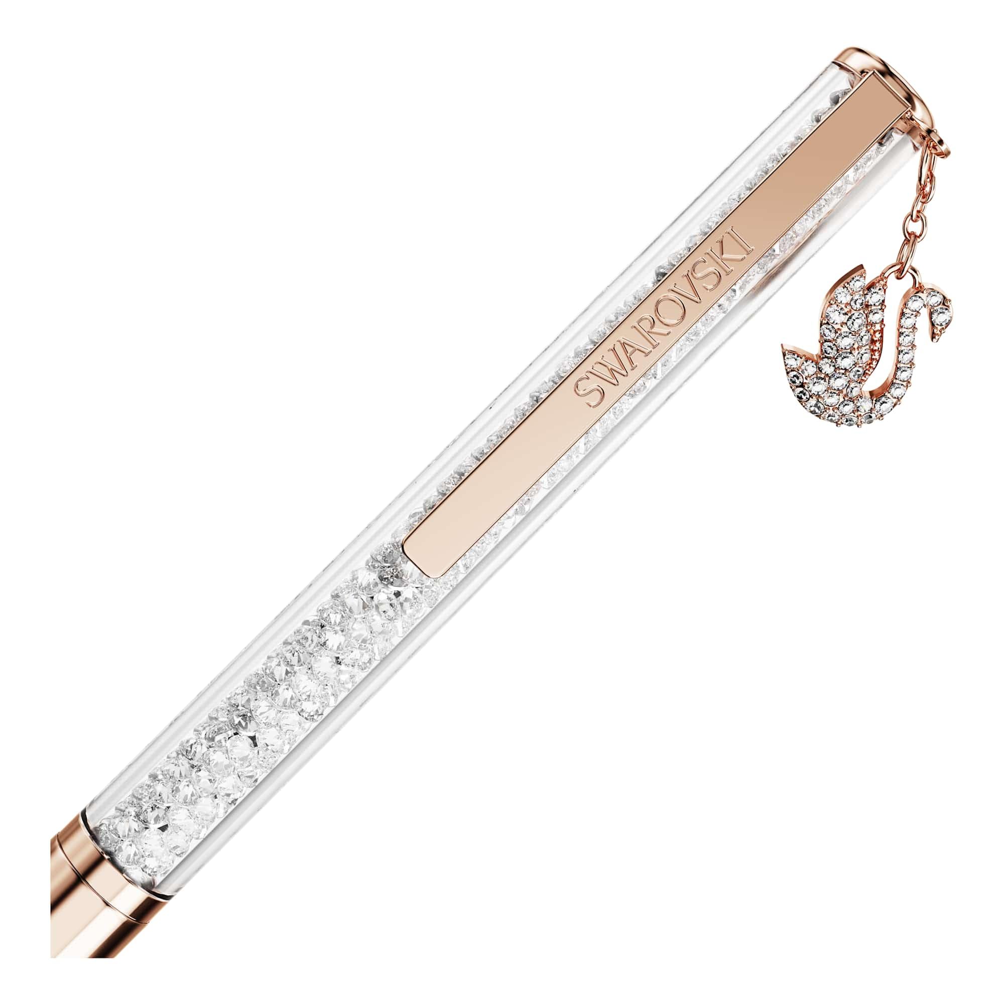 Swarovski Crystalline długopis, Łabędź, W kolorze różowego złota