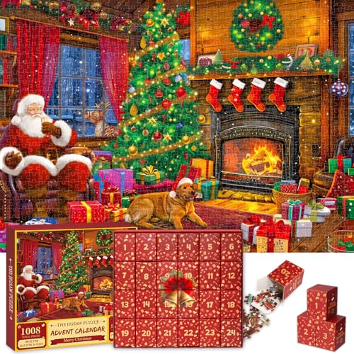 Advent Calendar 2025 Christmas Puzzles: 1008 Pieces Puzzle for Ad...