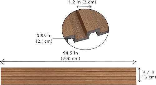 Miniatura 4 de Concord Paneles de pared 3D  Muestra - Roble encurtido  4 x 4 pulgadas  Paneles impermeables  CO100-109 -M
