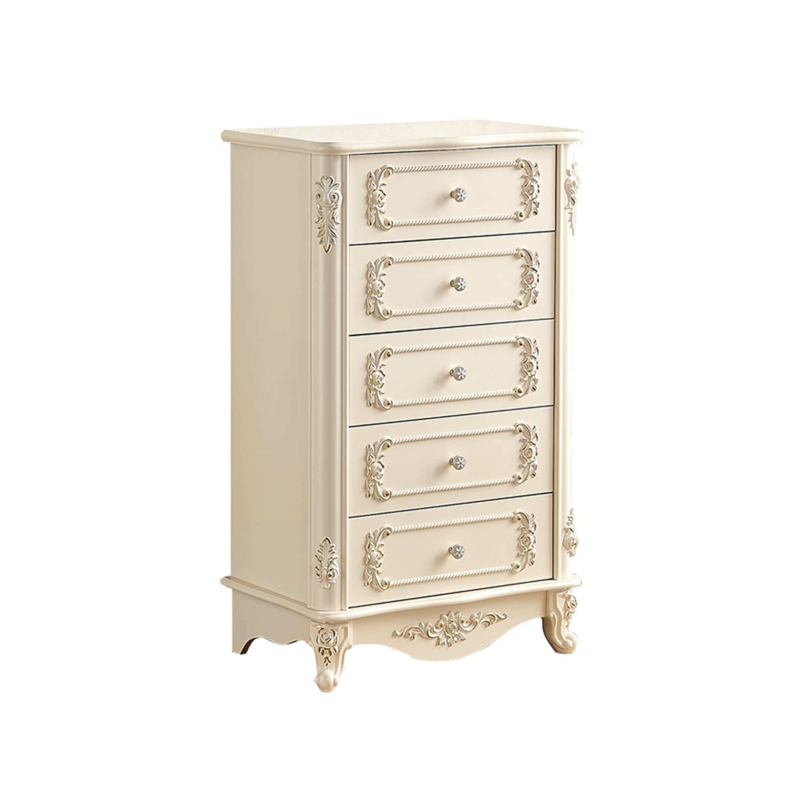 Amazon.co.jp: タンス 5段チェスト、ヨーロッパのレトロな収納