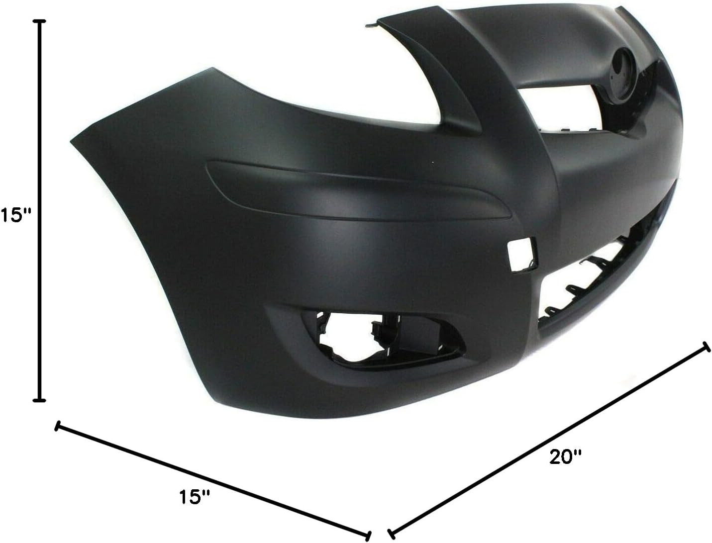 FitParts Compatible With Front Bumper Cover 2009 2010 2011 Toyota Yaris CE RS S Core Hatchback. New, Primed. W/Fog Light Holes. W/o Parking Aid Sensor Holes TO1000352