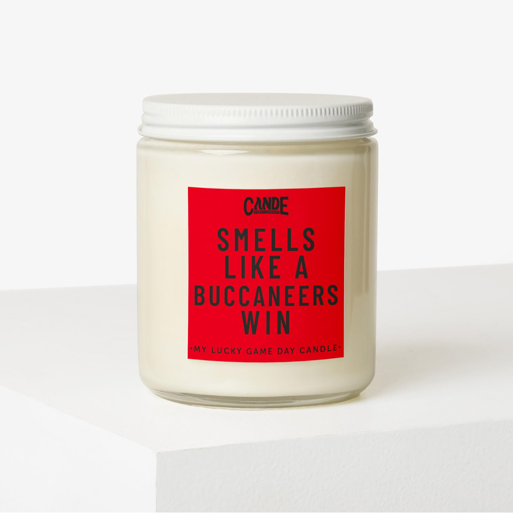 CE Craft - Smells Like A Buccaneers Win Candle - Football Themed Candle, Gift for Dad, Gift for Son, Dad Gift, Sports Themed Candle, Gift for Him (Sugar Cookie)