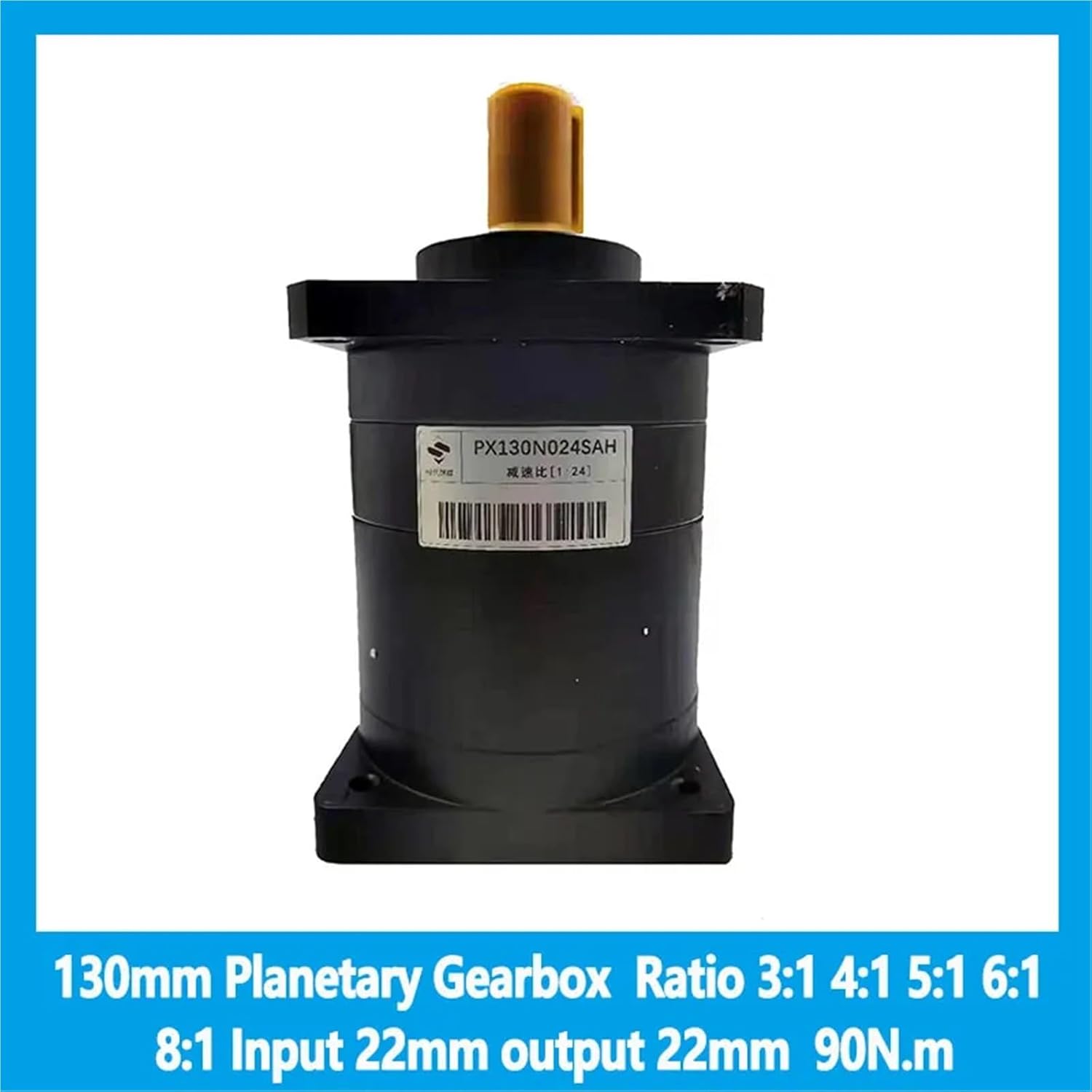 130mm Planetary Gearbox Ratio 3:1 4:1 5:1 6:1 8:1 Input 22mm Output 22mm 90N.m for 130 Servo Motor(4 to 1 new Type)
