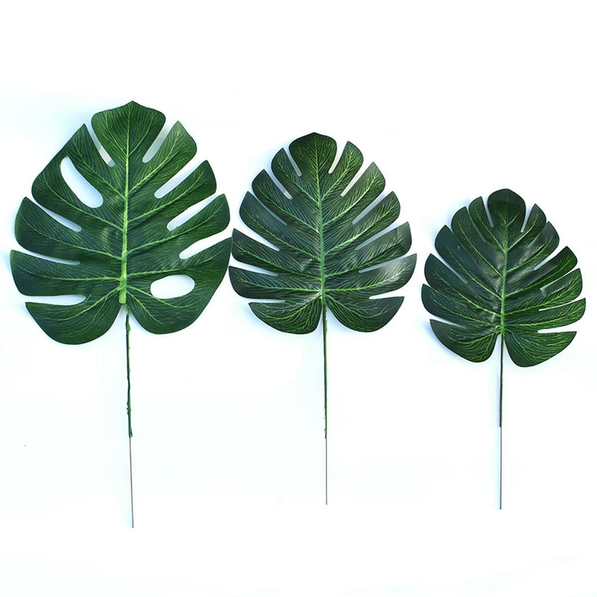 Amazon.de: PGGOLF Knstliche Monstera-Pflanzen, Tropische Palmenbltter aus  Kunststoff, Hausgarten-Dekorationszubehr, Fotografie, dekorative Bltter,  Stil 03, Hellgrn
