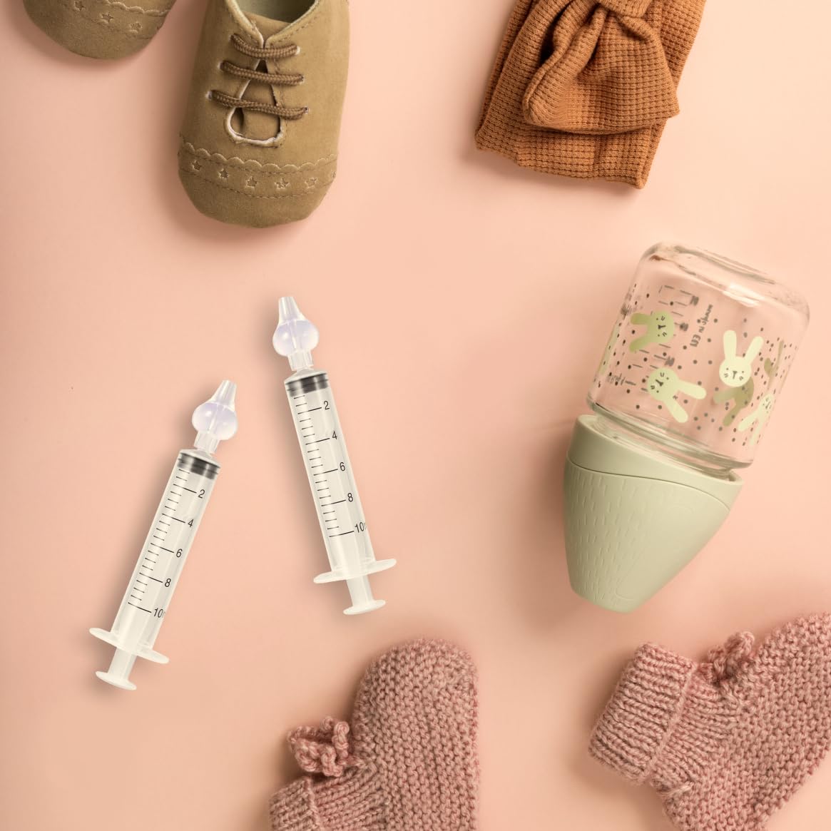 Seringues nasales bébé lot 8 pièces irrigation nez réutilisable sans BPA dès 4 mois