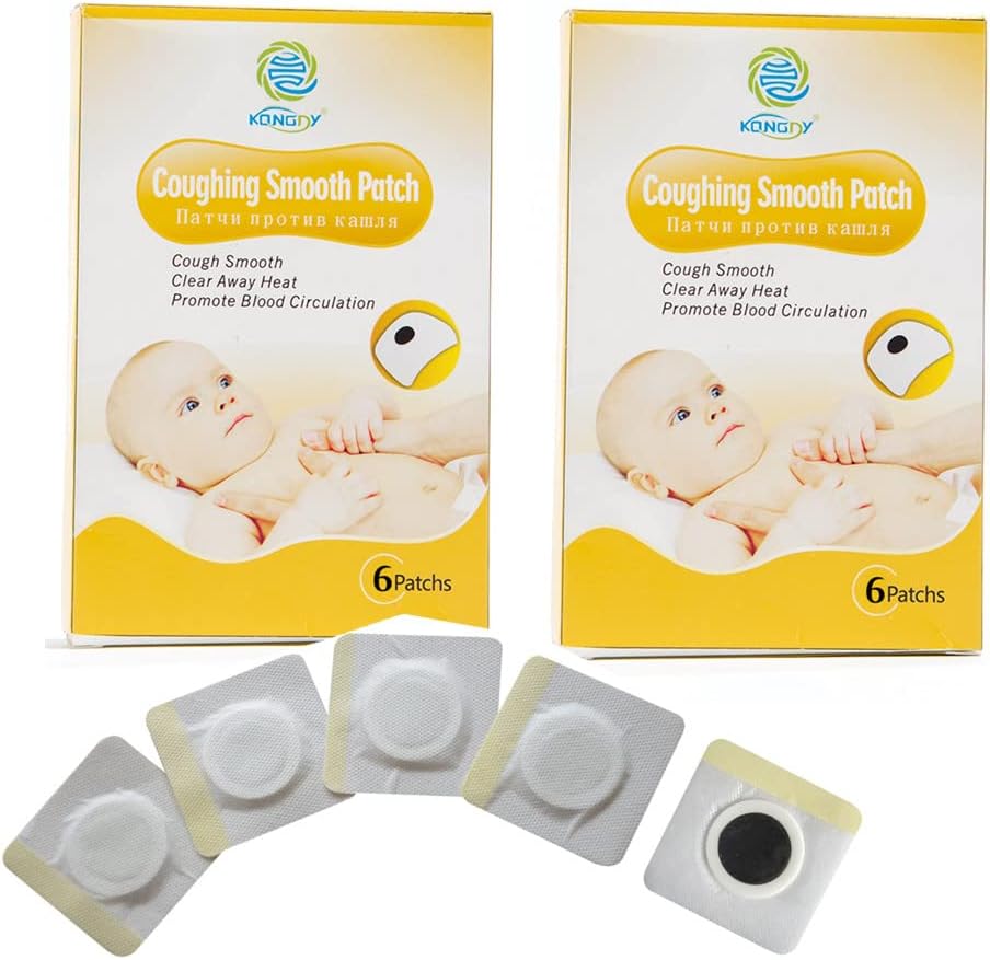 KONGDY 12pcs Cough Patches, Relieves Discomfort Caused by Coughing, Honey Sticker for Adult Child
