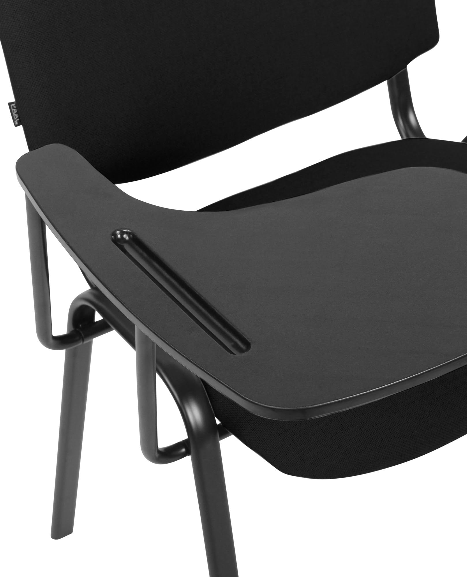 CLP Chaise Ken XL avec Tablette Rabattable I Tissu I Chaise de conférence Jusqu'à 150 KG de Charge, Couleur:Noir