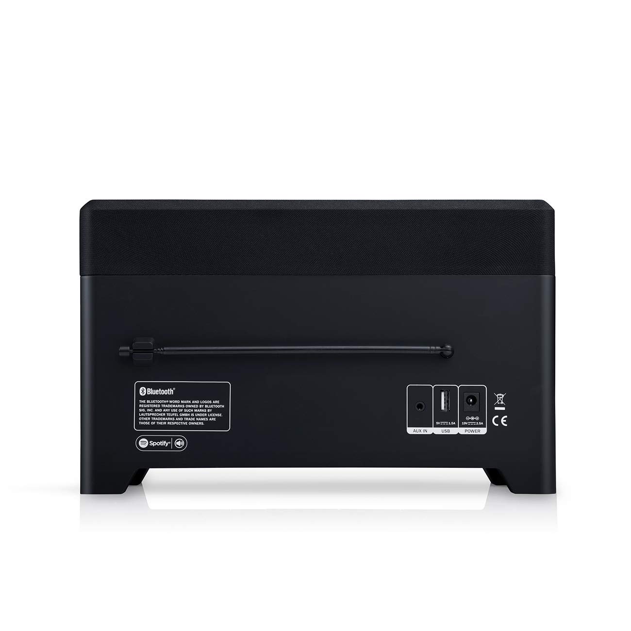 Teufel Radio 3SIXTY DAB+ Internet Radio Stereo Lautsprecher Musik 360-Grad-Sound Dank Dynamore Bluetooth Weckfunktion Subwoofer Speaker Schwarz