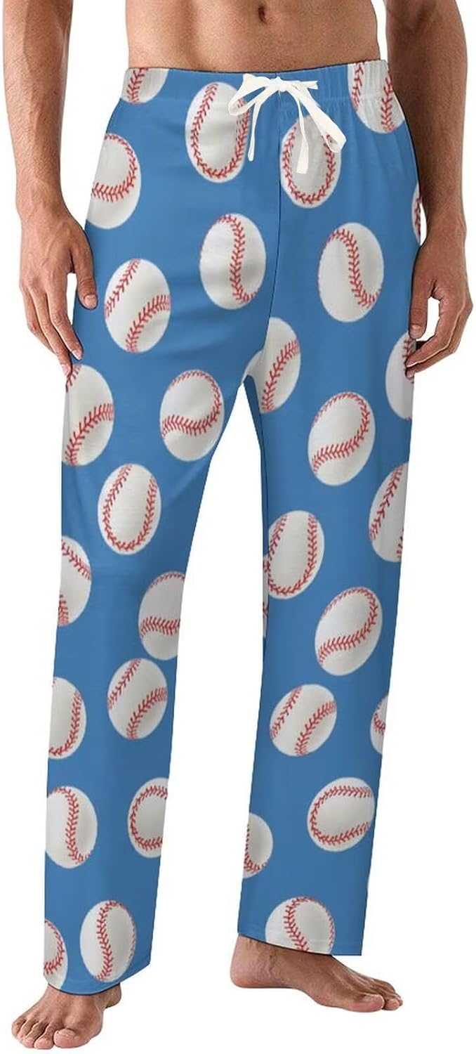 Mens Pajama Pants Soft Pj Pants Lounge Pajama Bottoms with Pockets Drawstring