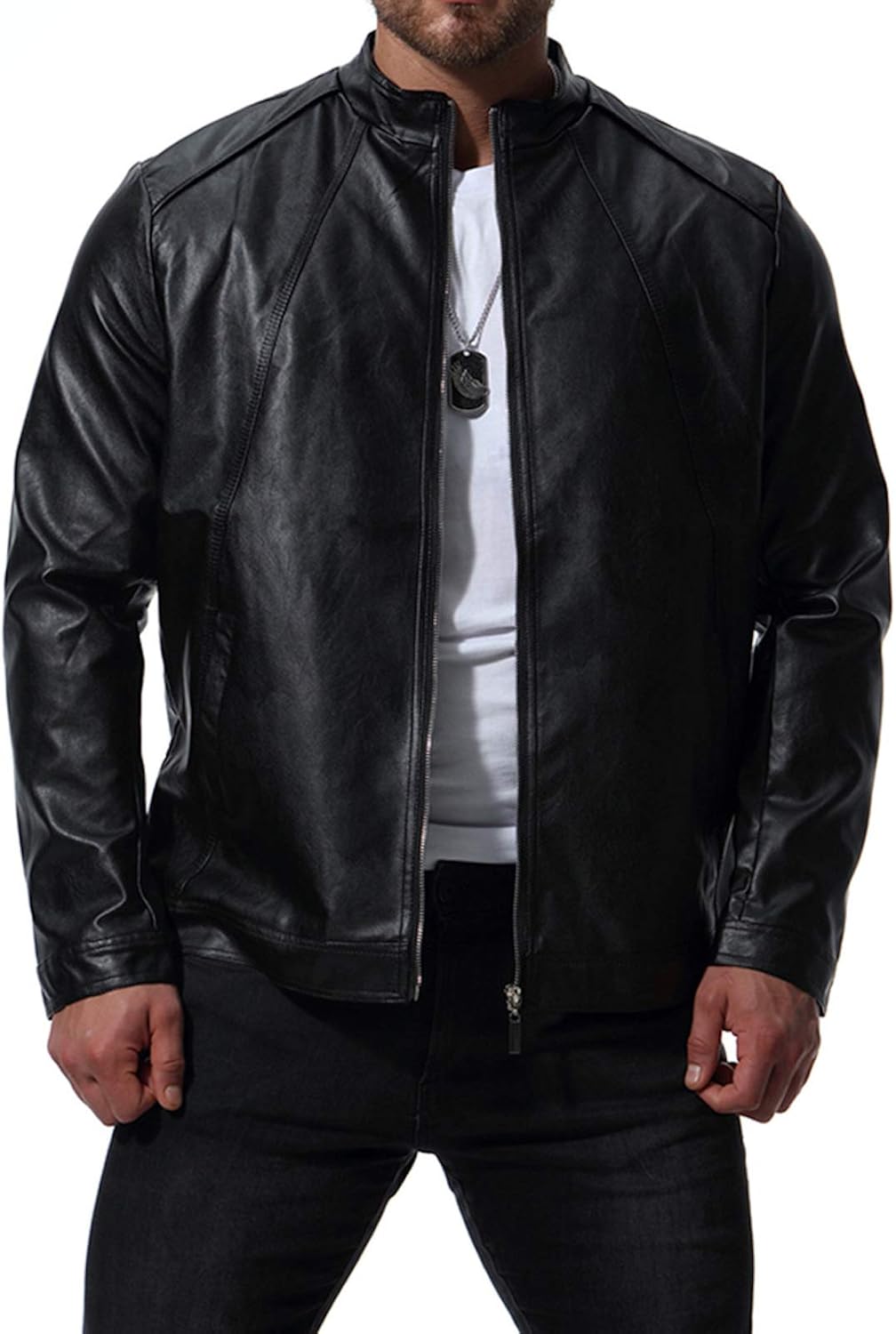 Amazon | [WSLCN] メンズ レザージャケット ライダースジャケット 秋