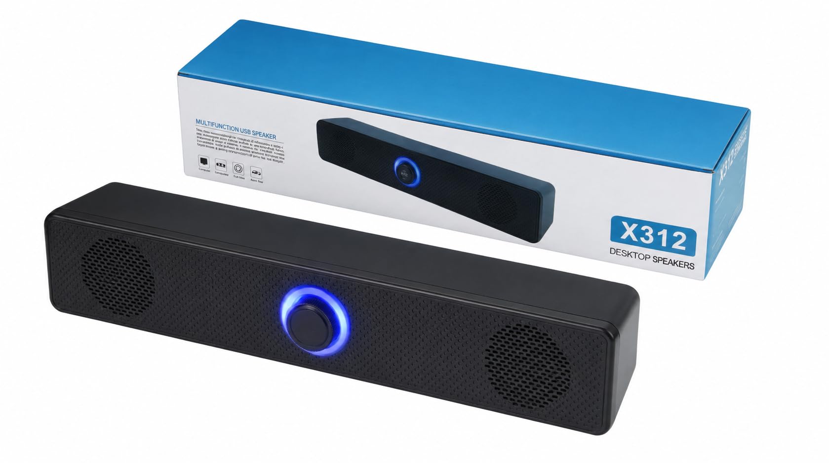 10W USB Powered Soundbar Speaker for PC, Laptop & Desktop, 2.0 Channel Stereo, 52mm Dual Drivers, AUX 3.5mm Input, Plug & Play with Volume Control | Black-image-33